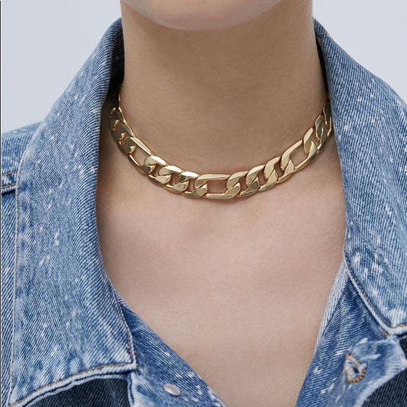 Jenny Bird Carter choker is gold